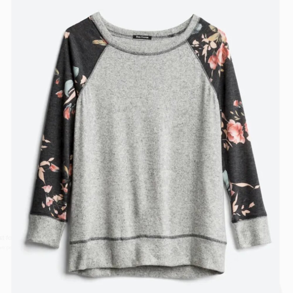 PINK CLOVER Delino Raglan Brushed Knit Sweatshirt